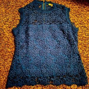 Nanette Lepore Lace Ladies top Color Cobalt Blue Size Large